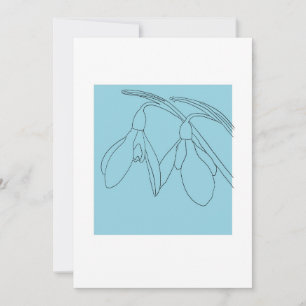 Invitation Fleur de perce-neige personnalisée 