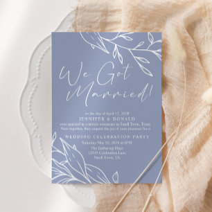 Invitation Fleur de Pervenche Mariage Juste Mariés