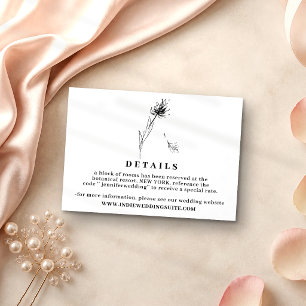 Invitation Fleur de Pissenlit Bohème Détail de Mariage Clair