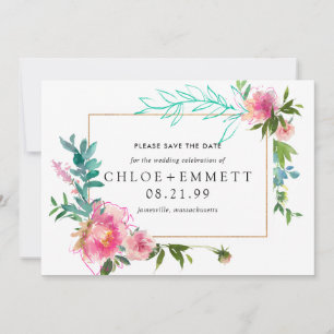 Invitation "Fleur de Pivoine Rose" pour Sauvegarde