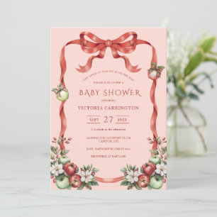 Invitation Fleur de pommier aquarelle Baby Shower Apple of Ou