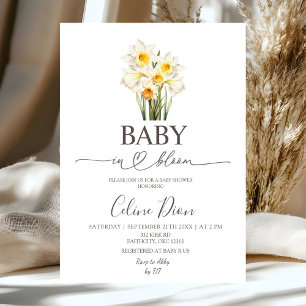Invitation Fleur de printemps Jonquille Bébé en fleurs