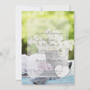 Invitation Fleur de printemps romantique Floral Lilac Mariage