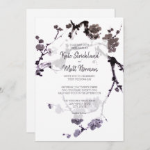 Fleur de prunier encre sumie