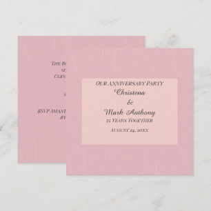 Invitation Fleur de Satin Anniversaire de Mariage