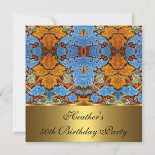 Invitation Fleur de style victorien vintage St James 1880 Or