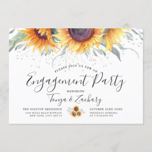 Invitation Fleur de tournesol   Partie d'engagement