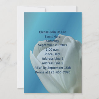 Invitation Fleur de tulipe blanche