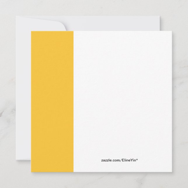 Invitation fleur de tulipe jaune fête de Noël (Devant)
