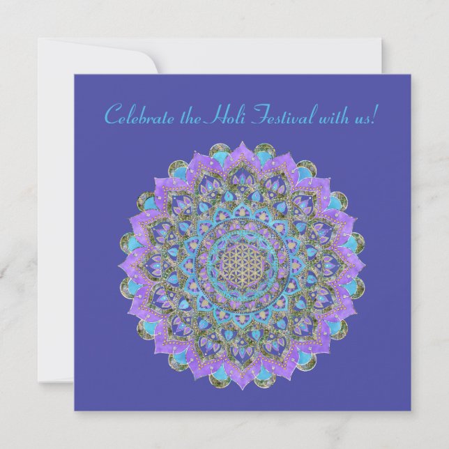 Invitation Fleur De Vie - Mandala India Style 2 (Devant)