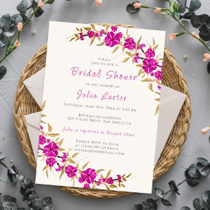 Invitation Fleur de vigne à trompette violette Jardin Shower