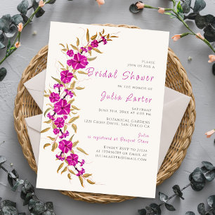 Invitation Fleur de vigne à trompette violette Jardin Shower 