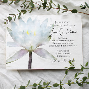 Invitation Fleur d'eau Célébration de la vie