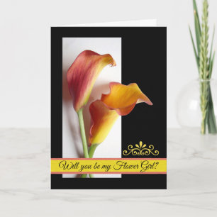 Invitation Fleur Demande Mango Coloré Calla Lilies