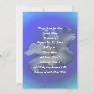 Invitation Fleur d'Hibiscus blanc