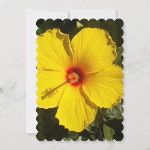 Invitation Fleur d'Hibiscus jaune