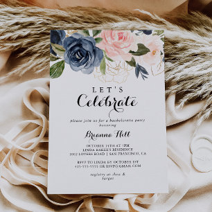 Invitation Fleur d'hiver Élégante Fêtons la fête