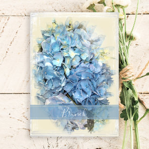 Invitation Fleur d'Hydrangea Bleue pour le Brunch de Remercie