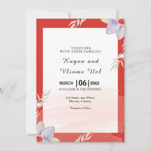 Invitation Fleur d'Imaginaire d'hiver Beau Modèle de design