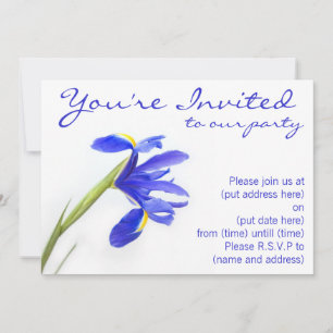 Invitation Fleur d'Iris pourpre
