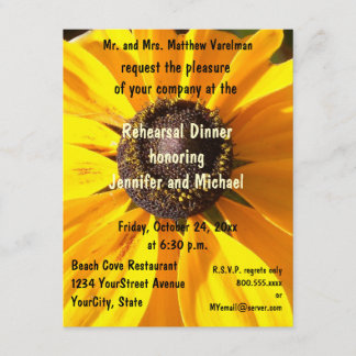 Invitation Fleur du dîner de répétition