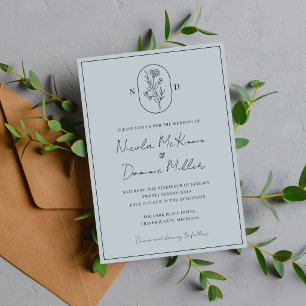 Invitation Fleur du Mois Janvier Mariage entièrement pers