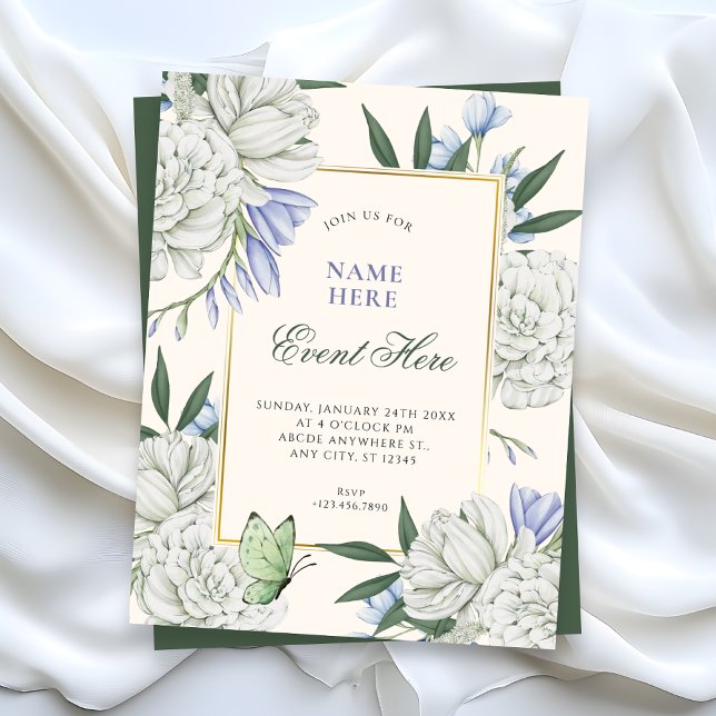 Invitation Fleur élégante (Créateur téléchargé)