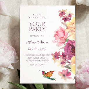 Invitation Fleur esthétique en fleurs