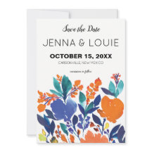 Fleur florale vibrante Enregistrer la date Invitat