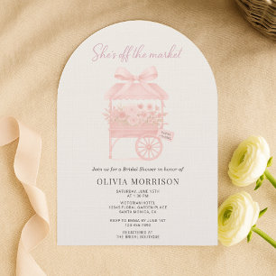 Invitation Fleur Fraîche du Marché Rose Enterrement de Vie de