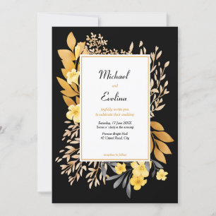 Invitation Fleur frangipani tropicale