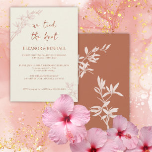 Invitation Fleur intemporelle "Tied the Knot" Mariage