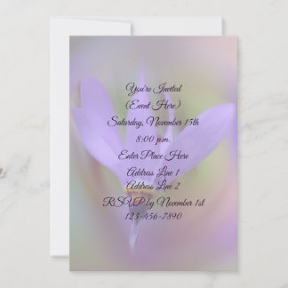 Invitation Fleur Lily violette pâle