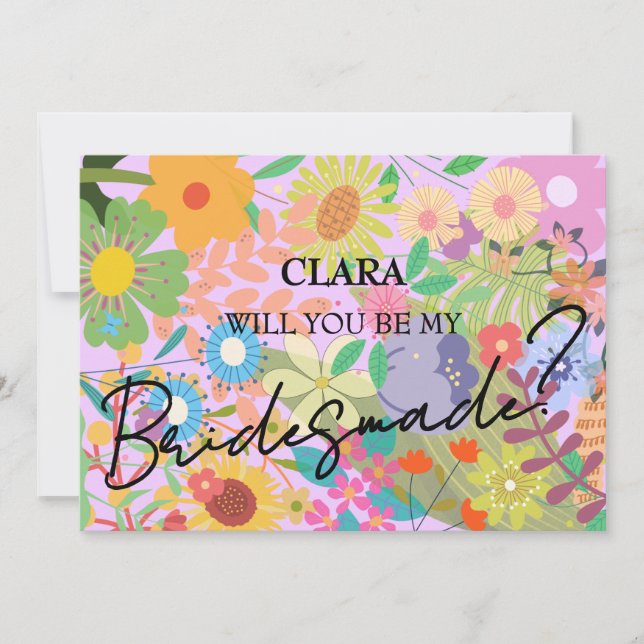 Invitation Fleur Mariage Bridesmade (Devant)