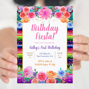Invitation Fleur mexicaine fête d'anniversaire