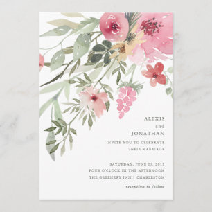 Invitation Fleur minimaliste  Mariage
