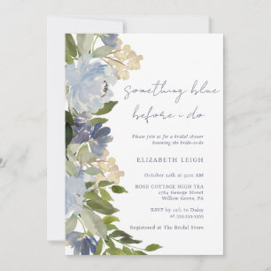 Invitation Fleur Quelque Chose de Bleu Avant de Faire la Baby