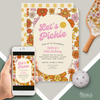 Fleur Retro Power Motif Pickleball Party