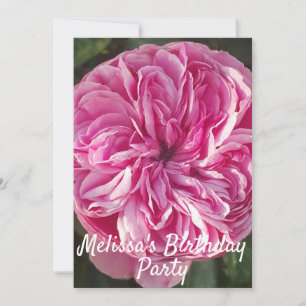 Invitation Fleur rose rose Anniversaire Enfants Filles Invita