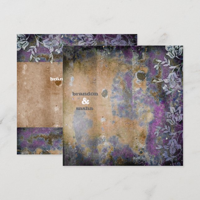 Invitation Fleur rustique de la CHROMATOGRAPHIE GAZEUSE | (Devant / Derrière)