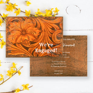 Invitation Fleur rustique Pays Western Engagement Party