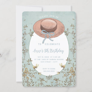 Invitation Fleur sauvage Anne of Green Gables Anniversaire
