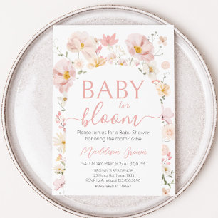 Invitation Fleur sauvage Arch Baby dans le Baby shower en fle