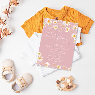 Invitation fleur sauvage Baby shower
