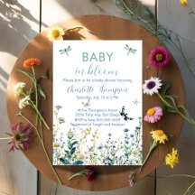 Fleur sauvage bébé en baby shower fleuri