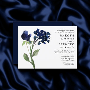 Invitation Fleur sauvage   Bleu classique Bohème Mariage Flor