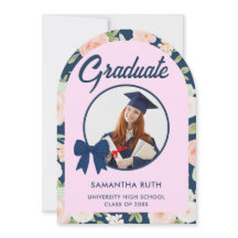 Fleur Sauvage Bleu Marine Gingham Nœud Photo Remis