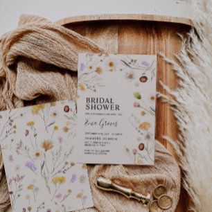 Invitation fleur sauvage Boho Bridal Shower