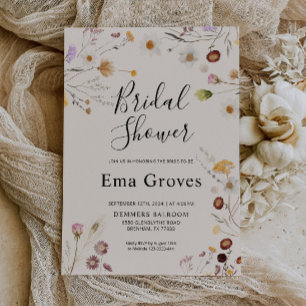 Invitation fleur sauvage Boho Bridal Shower