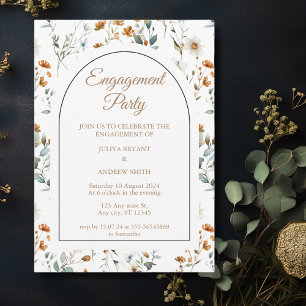 Invitation Fleur sauvage Boho Engagement
